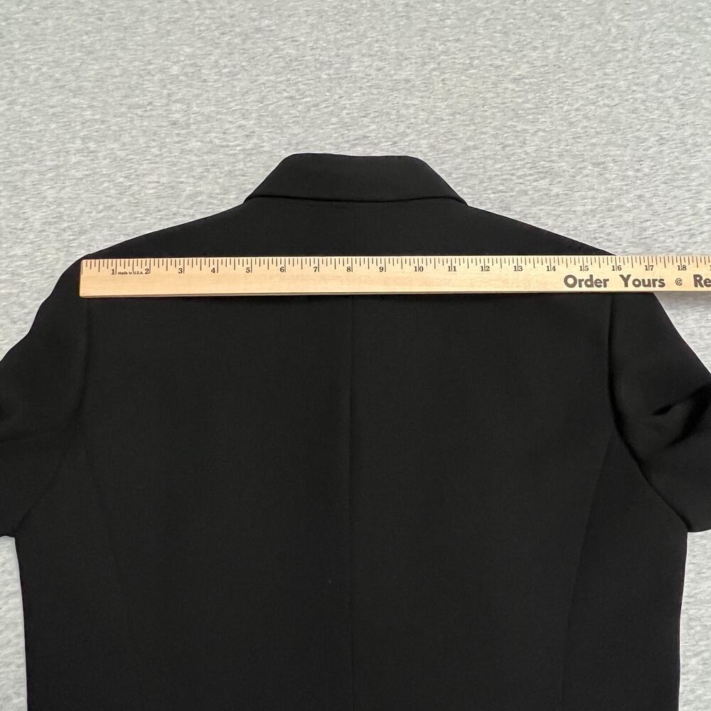 Vintage Anne Klein Blazer Womens 8 Black Dress Jacket Crepe Office Formal 90's - Picture 13 of 13